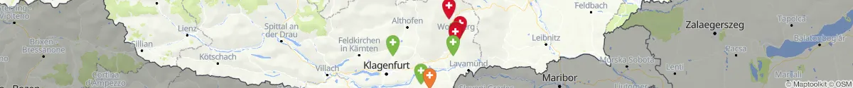 Kartenansicht für Apotheken-Notdienste in der Nähe von Preitenegg (Wolfsberg, Kärnten)